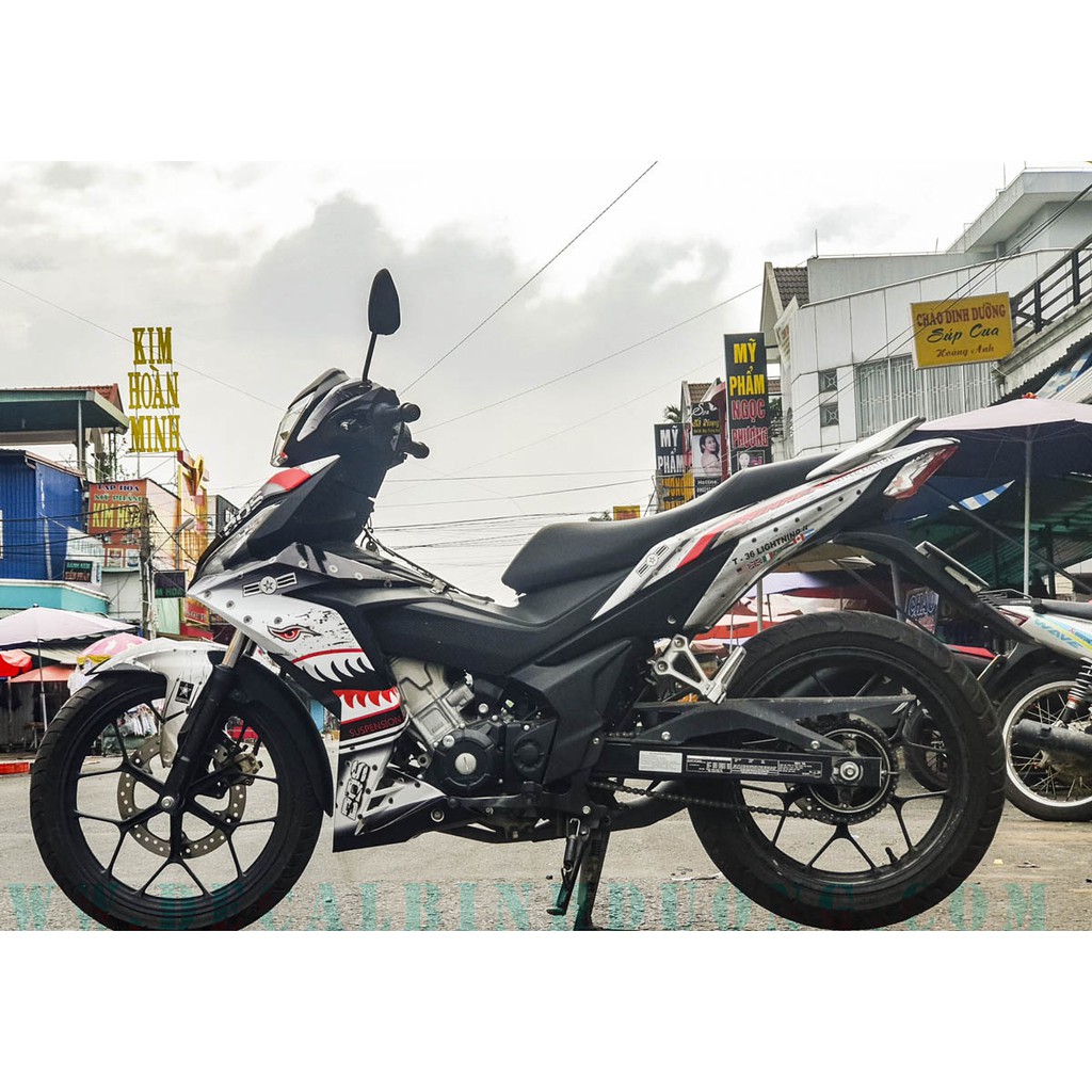Tem trùm winner 150 cá mập xám đỏ đen, độ team decal xe dán phủ dàn áo đẹp