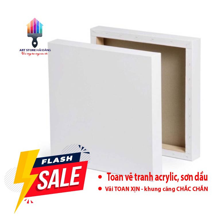 Toan vẽ tranh canvas 30-30cm - Màu acrylic, sơn dầu ( Khung bố - vải toan sạch đẹp và chắc chắn)