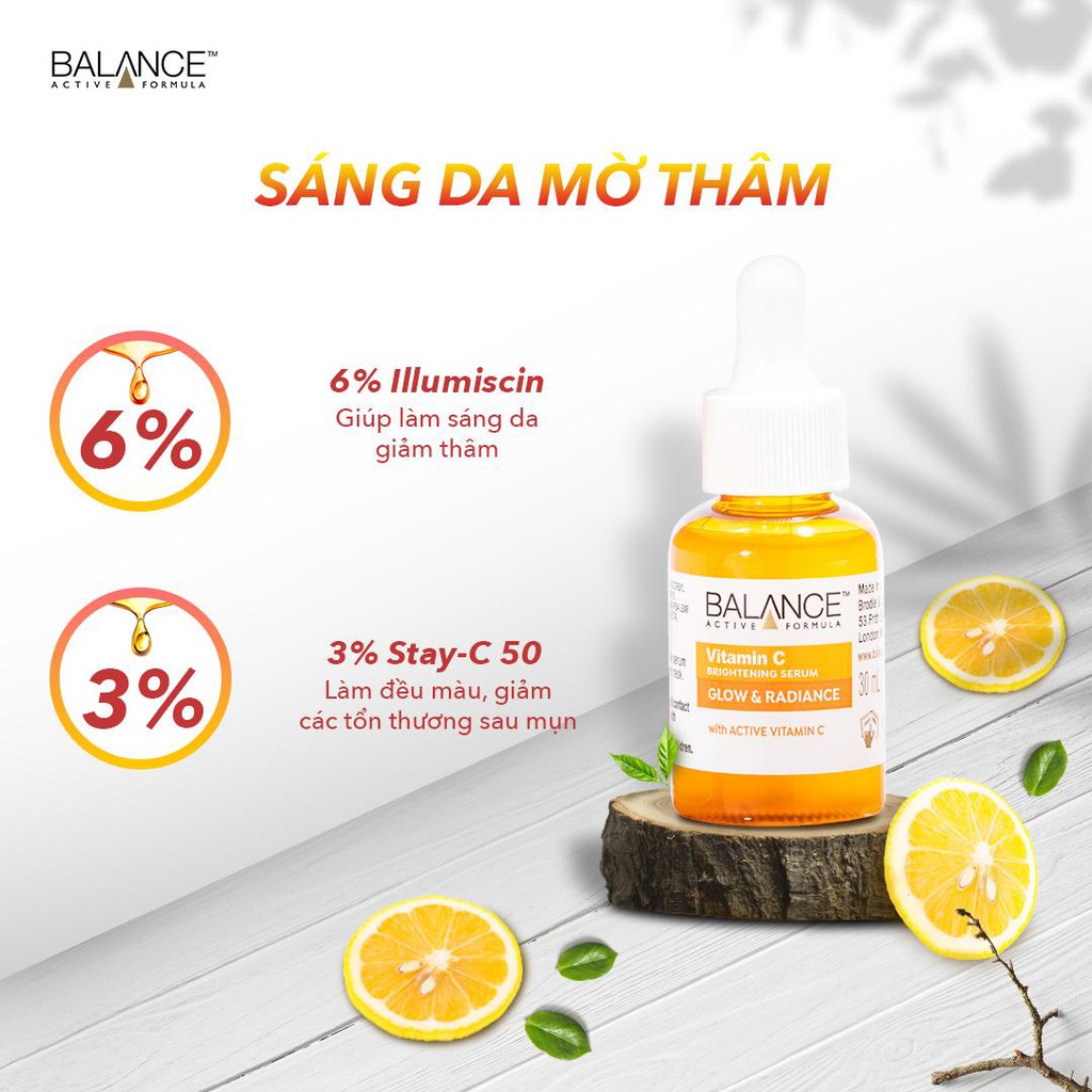 Serum mờ thâm sau mụn Vitamin C Balance Active Formula 30ml