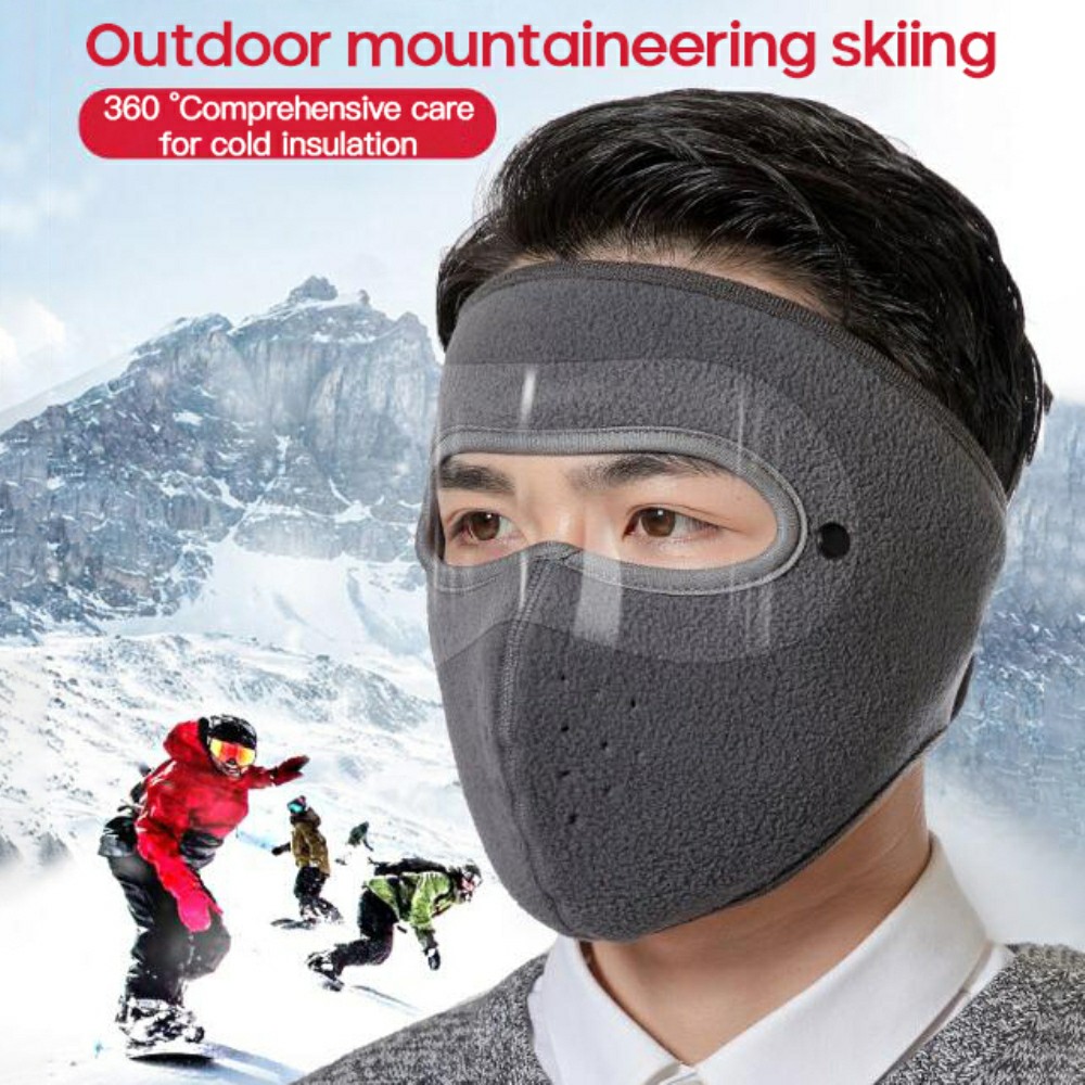 Khẩu trang ninja chất nỉ chống lạnh có kính chống bụi 2in1