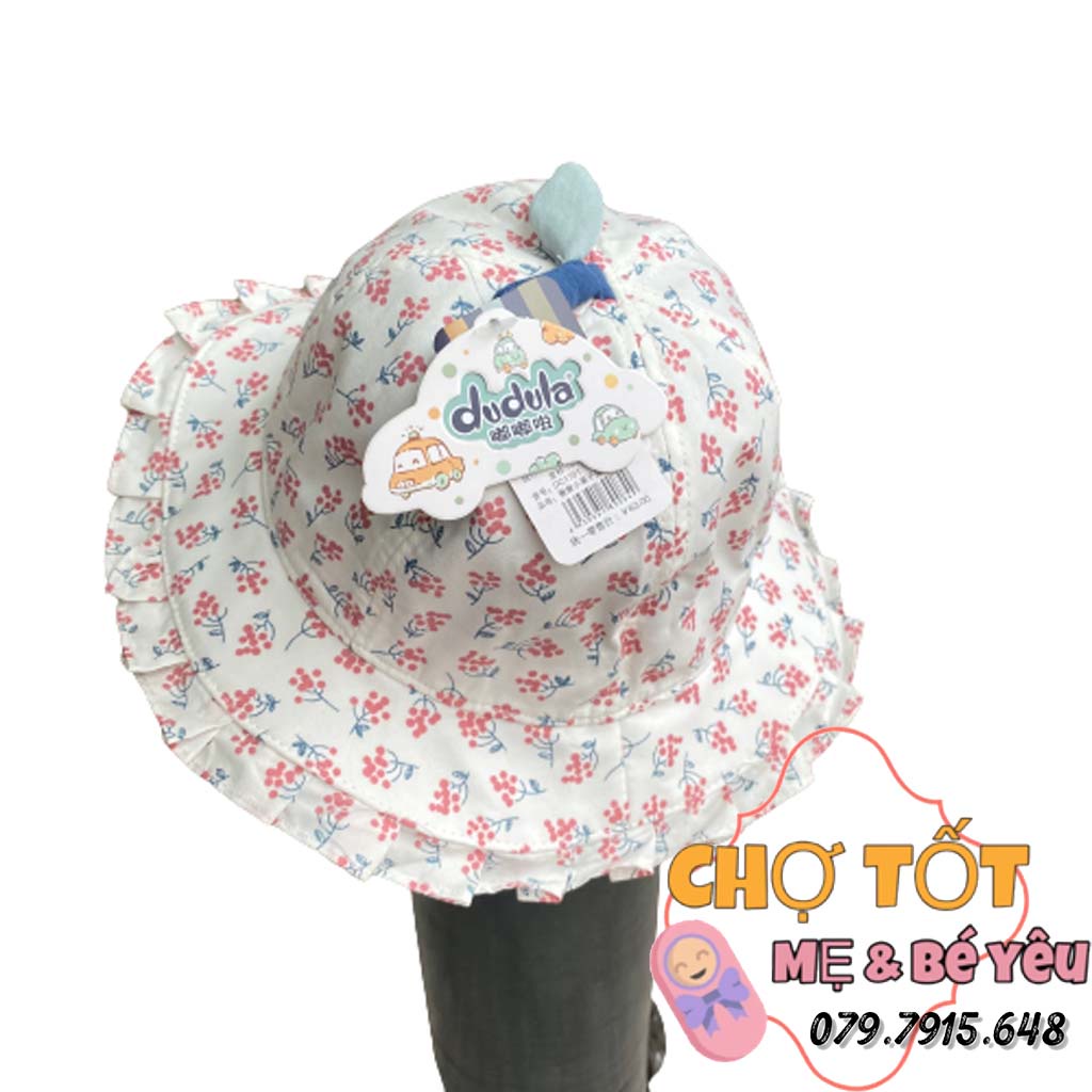 Nón vành bé gái hoa vintage vải siêu mềm xinh yêu cho bé gái 12-24 tháng