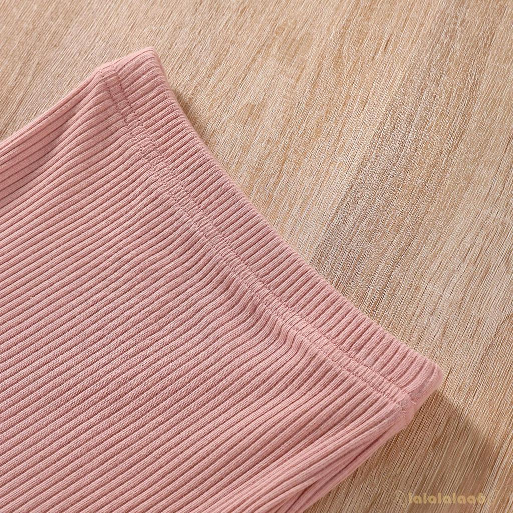 Bộ Áo Cổ Yếm Không Tay Và Chân Váy Xẻ Tà Thời Trang Hè Thoải Mái Cho Bé Gái 2-7 Tuổi