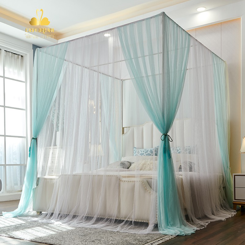 khung chống muỗi không khoan tường EASY DREAM , chống côn trùng, muỗi , khung inox ,cao 2m15 , vải 2 lớp