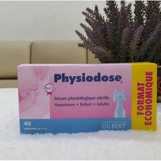 Nước muối sinh lý Physiodose, hộp 40 x 5ml, Pháp