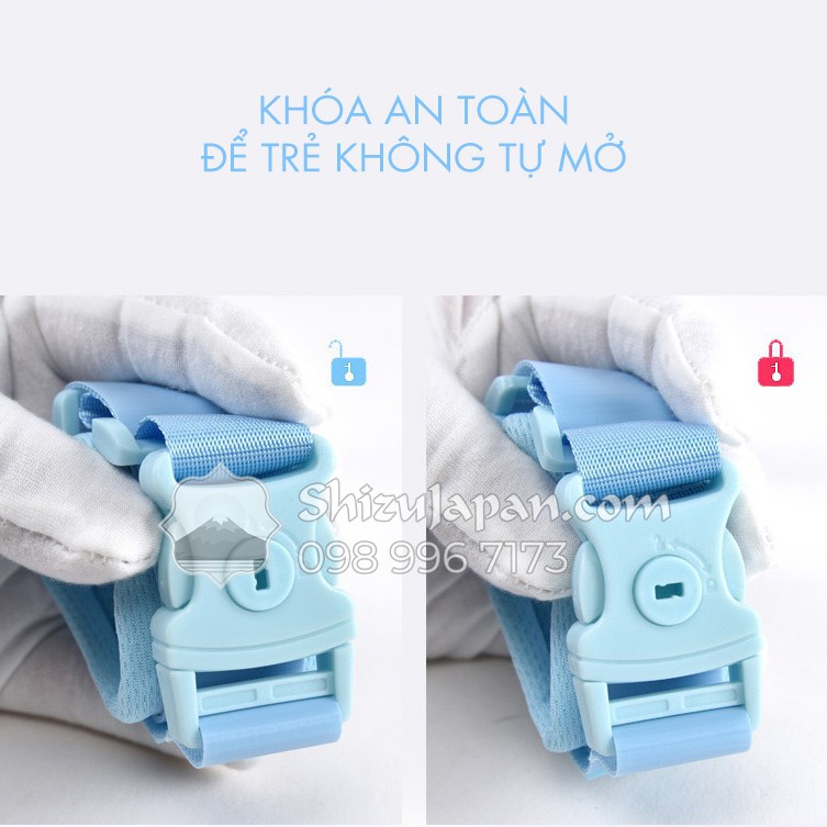 Dây Đai Chống Lạc Cho Bé, Dây Dắt Trẻ Em Đi Dạo Lõi Thép Phản Quang, Có Khóa Dài 2.5 - 3m Hiệu Babyplay