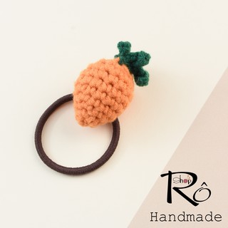 Dây cột tóc đẹp, dễ thương hình củ cà rốt nhồi bông, cột tóc Handmade[Hàng sẵn- Ảnh thật]