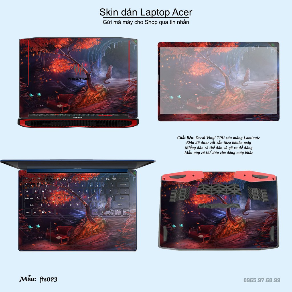 Skin dán Laptop Acer in hình Fantasy nhiều mẫu 4 (inbox mã máy cho Shop)