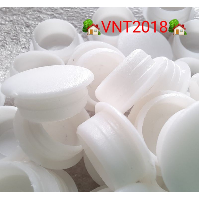 2 Nút nhựa bịt lỗ phi 12mm màu trắng, màu đen