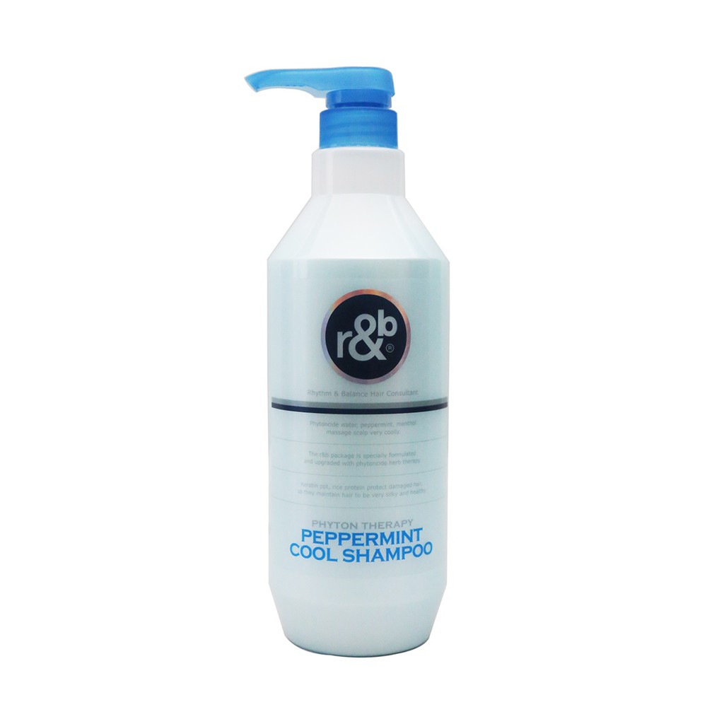 Dầu gội bạc mát lạnh phục hồi da đầu và tóc bị hư tổn R&B Peppermint Cool Shampoo, Hàn Quốc 1000ml