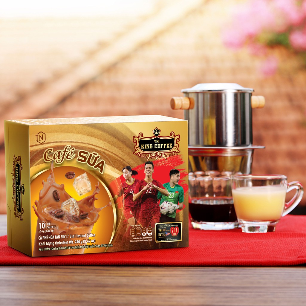Cà Phê Sữa Hòa Tan 3IN1 KING COFFEE - Hộp 10 gói x 24g | BigBuy360 - bigbuy360.vn