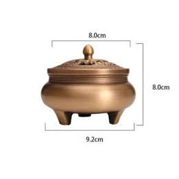 Lư Xông Bằng Đồng Không Chân[ Trầm Hương Búp Sen]