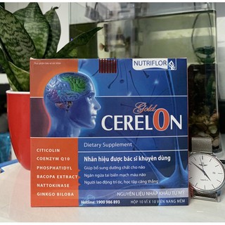 CERELON GOLD HỘP 100V BỔ NÃO, TĂNG CƯỜNG TRÍ NHỚ, GIẢM MỆT MỎI