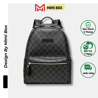 Balo da thời trang nam nữ balo lv da PU cao cấp chống nước cặp đi học đi chơi ulzzang balo đựng laptop 14 inh - MiMiBox