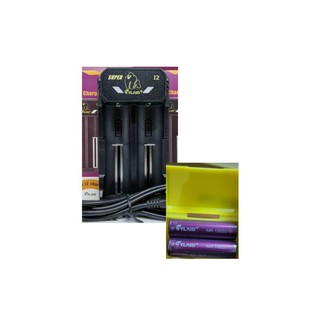 Sạc đôi cylaid + kèm 2 pin tím cylaid 18650