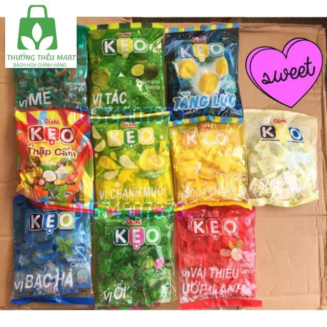 50 gói Kẹo Oishi 90g các vị bạc hà/thập cẩm/ổi/vải ib chọn hương vị