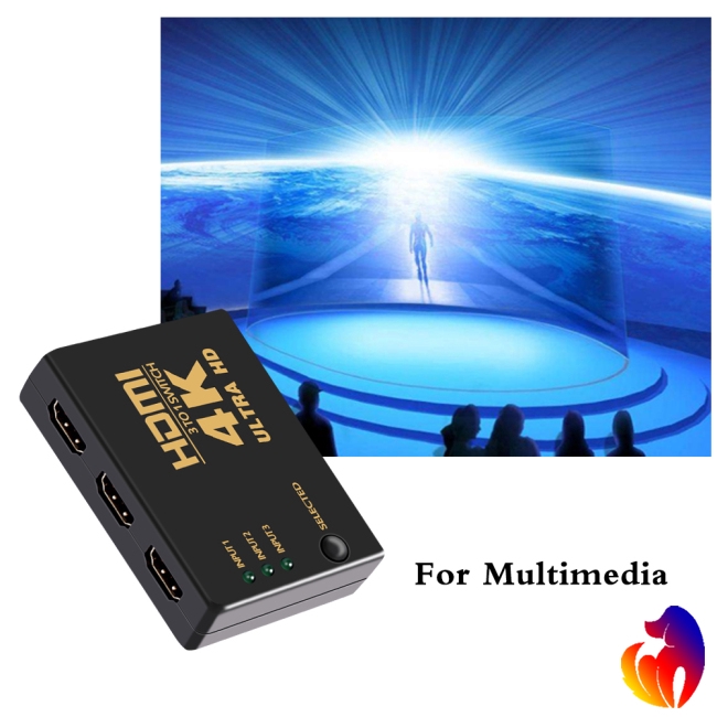 Blackhole Ultra HD HDMI Switch 3 Port 4K*2K Switcher Splitter Box for DVD HDTV Xbox PS3 PS4