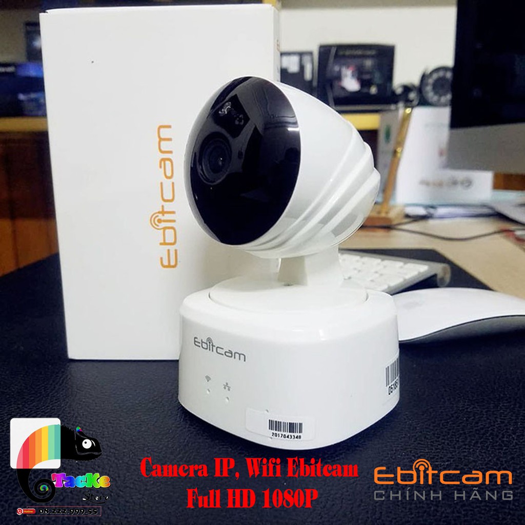[Mã 253ELSALE hoàn 7% đơn 300K] Camera IP WIFI Ebitcam E2 Full HD 1080P 2Mp + Tặng kèm thẻ 32GB