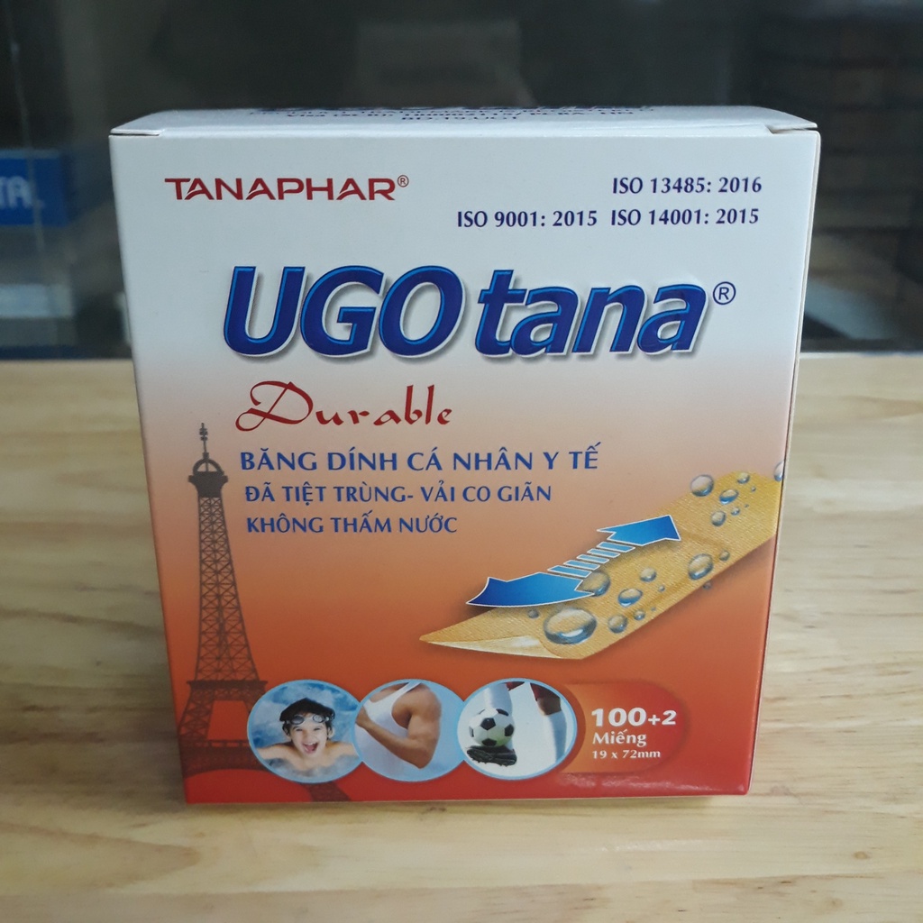 UGO TANA băng dính cá nhân hộp 100+2 miếng ( UGOTANA )