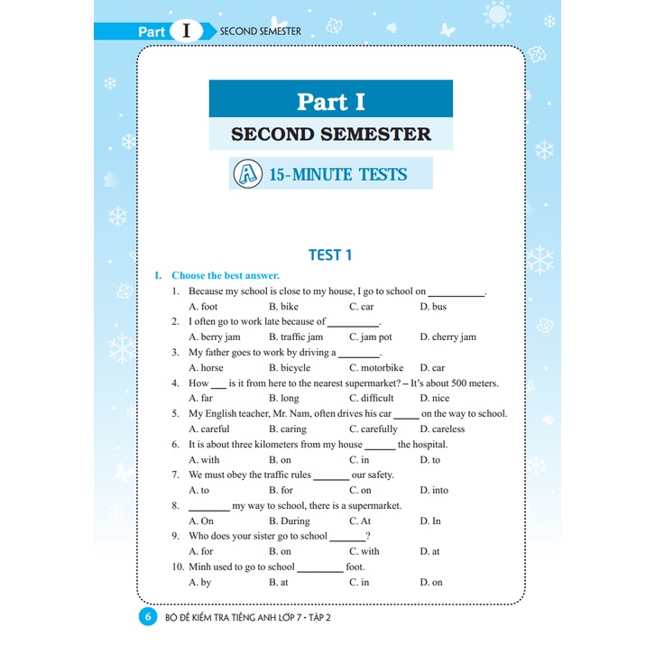 Sách - Bộ đề kiểm tra tiếng Anh lớp 7 tập 2 - Có đáp án