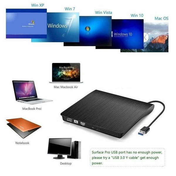 Ổ Đĩa Quang Bên Ngoài Usb 3.0 Cho Asus Samsung Acer Dell Laptop Pc Hp | BigBuy360 - bigbuy360.vn