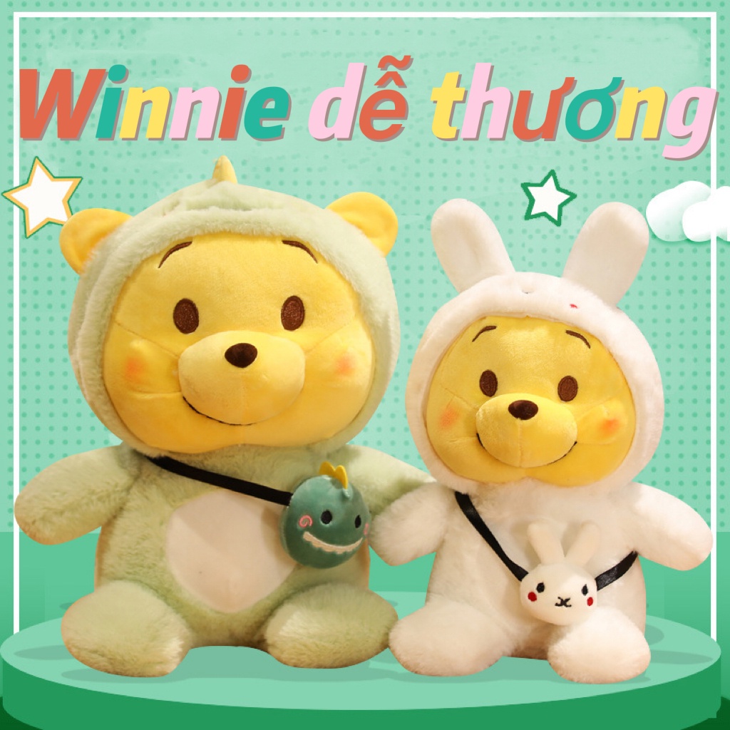 Hàng Có Sẵn Trong 24Winnie The Pooh Đồ chơi sang trọng Winnie Cosplay Khủng long Unicorn Búp bê sang trọng Dễ thương Unicorn Bear Gối sang trọng cho trẻ em