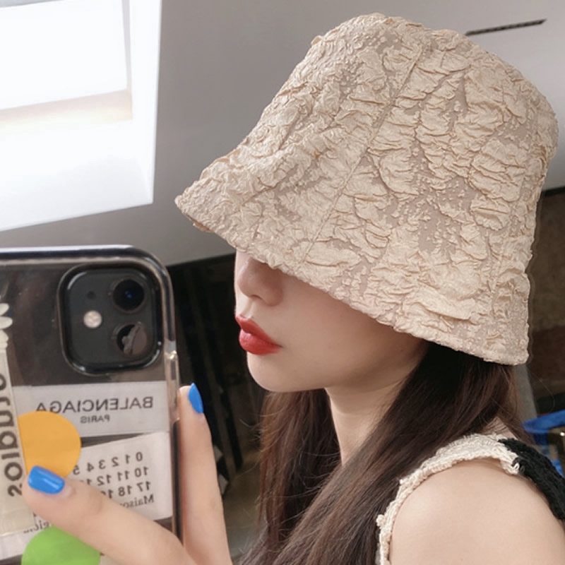 Black and white bucket hat fashion wild summer thin section casual simple and comfortable