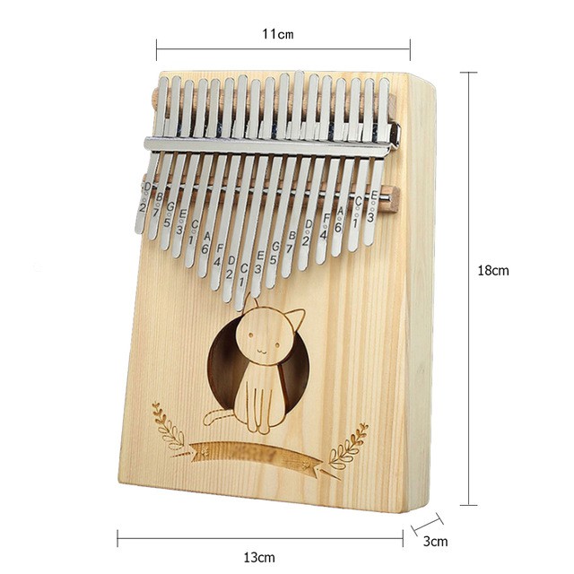 [có sẵn] Đàn kalimba 17 phím gỗ nguyên khối Mahagony GECKO000033