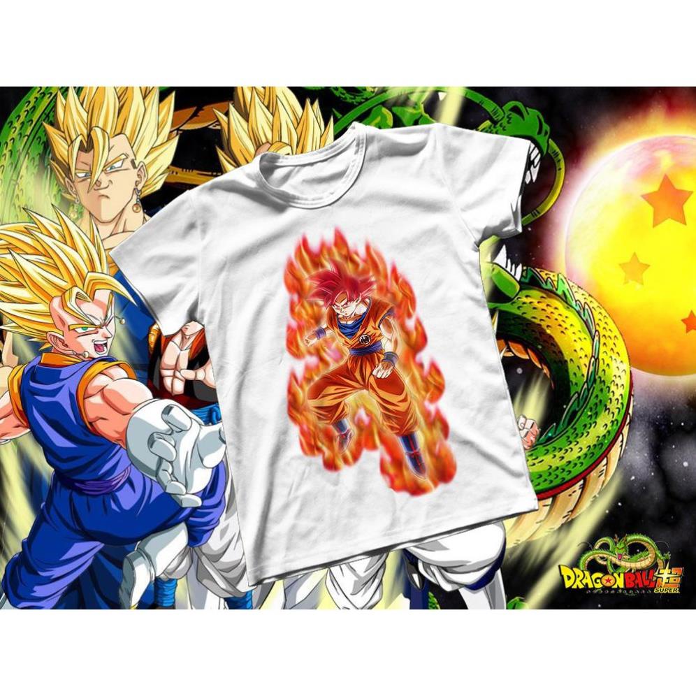 Áo thun Cotton Unisex - Anime - Dragon Ball - Songoku SSJ Legend
