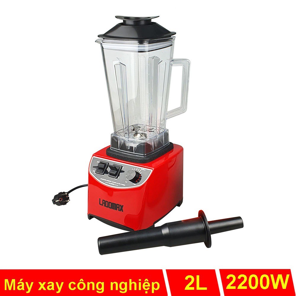 Máy xay sinh tố công nghiệp 2200W Ladomax HA-9840 dùng cho quán, xay liên tục không ngắt