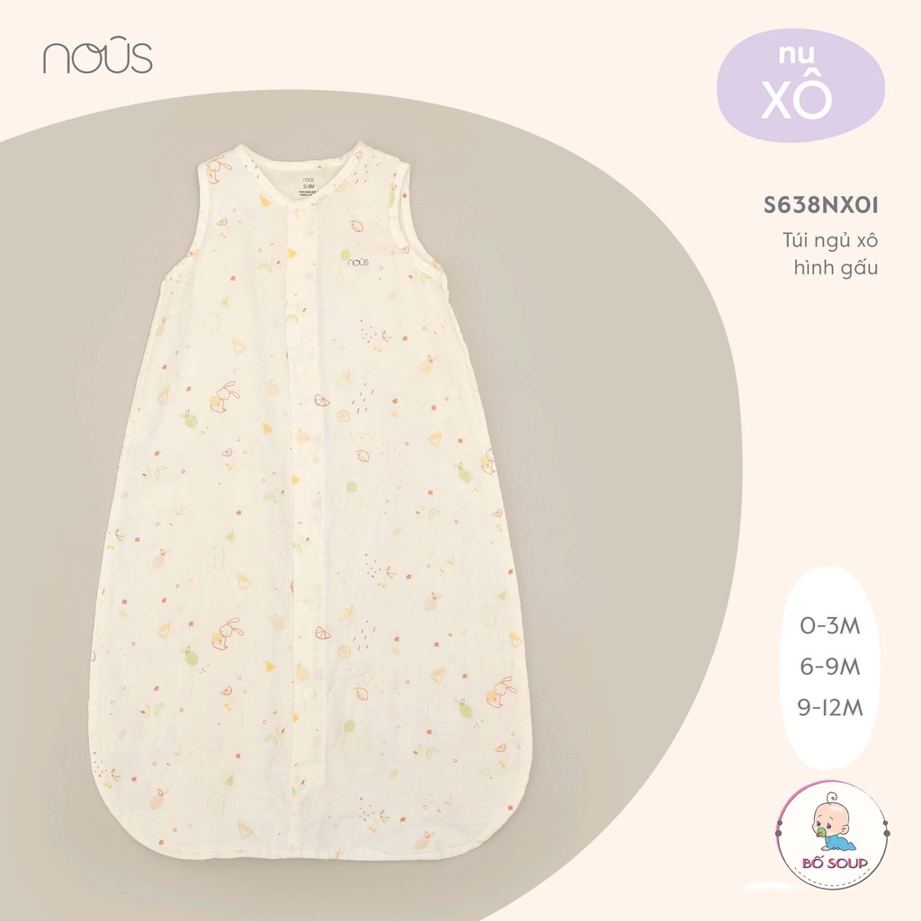 Túi Ngủ Cho Bé,Túi Ngủ Nous Chất Xô Mềm Nhẹ Thoáng