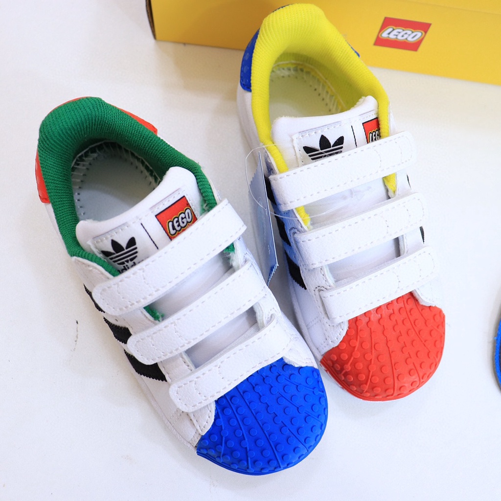 ADIDAS 70*hàng Có Sẵn*Giày Thể Thao Đầu Vỏ Sò Lego Hợp Xu Hướng Thời Trang Giản Dị Cho Trẻ Em Bé Trai Bé Gái
