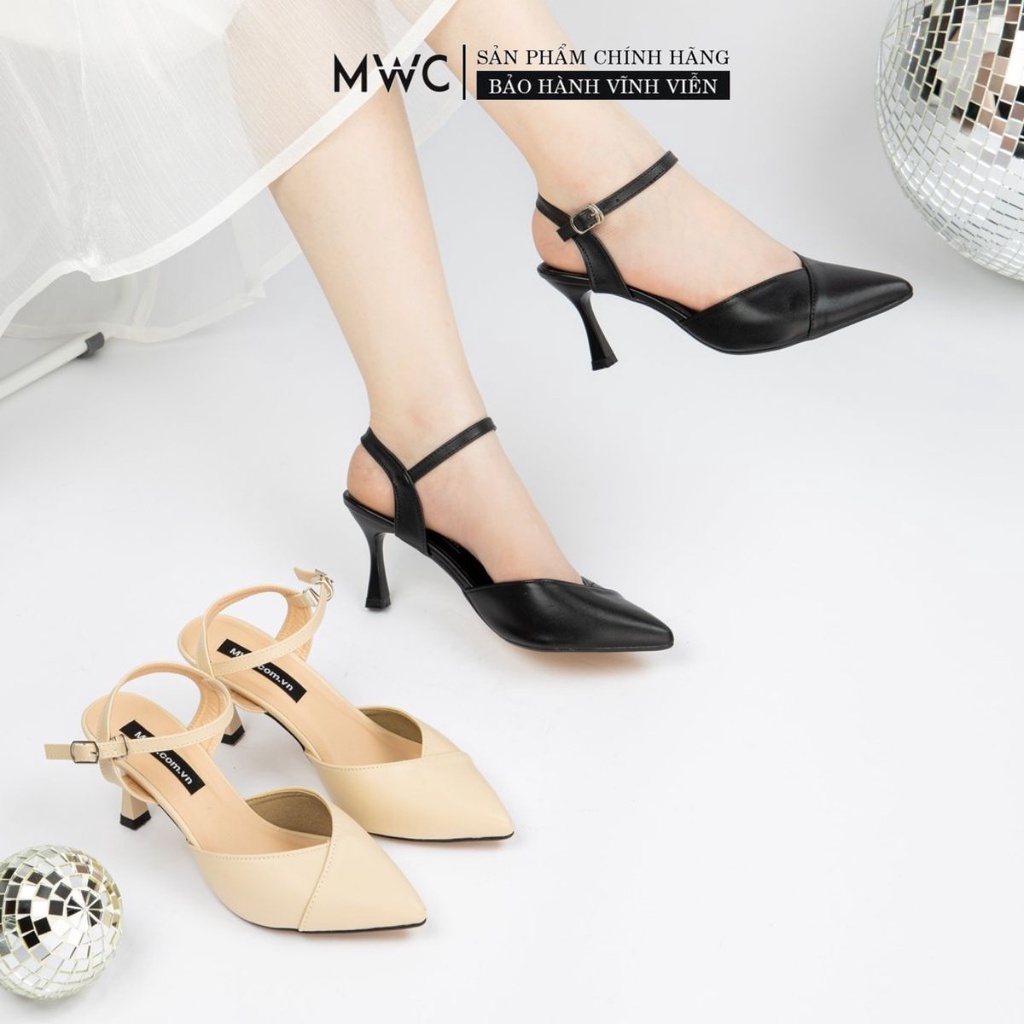 GIÀY CAO GÓT NỮ MWC - GIÀY CAO GÓT PHỐI DÂY - CAO GÓT HỞ GÓT - CAO GOT MŨI NHỌN CAO 7CM - GIAY CAO GOT NUCG-4157
