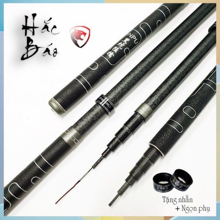 CẦN CÂU TAY HẮC BÁO 5H MÀU ĐEN TOÀN THÂN
