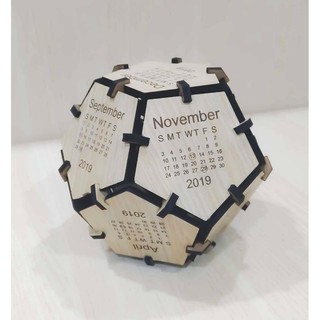 Lịch Gỗ Để Bàn 2019-12 Mặt
