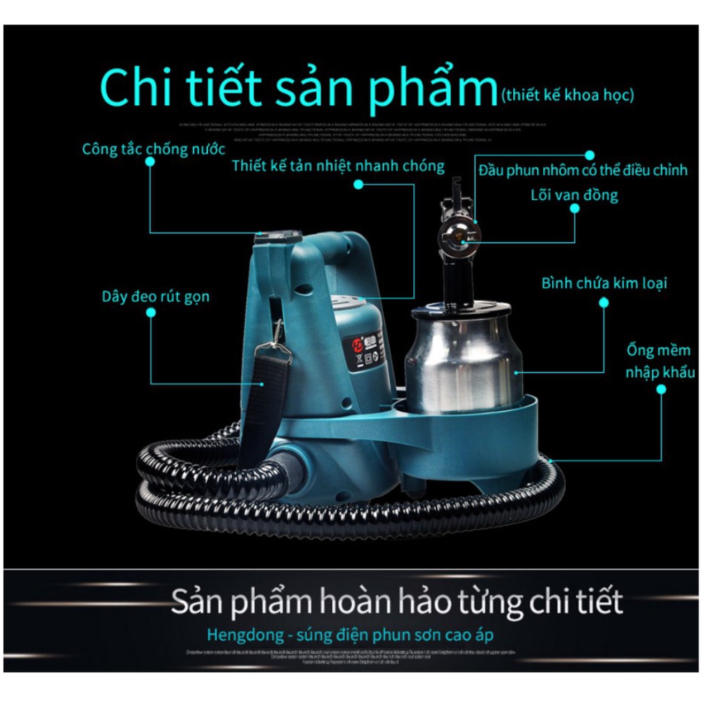 Máy phun sơn điện cao áp đa năng (Sơn dầu , sơn nước , sơn PU) 