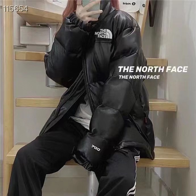 Áo khoác da tay dài thêu logo Supreme màu đen thời trang