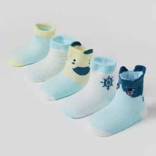 Set 5 đôi tất lưới cao cổ Hug Elephant cho bé