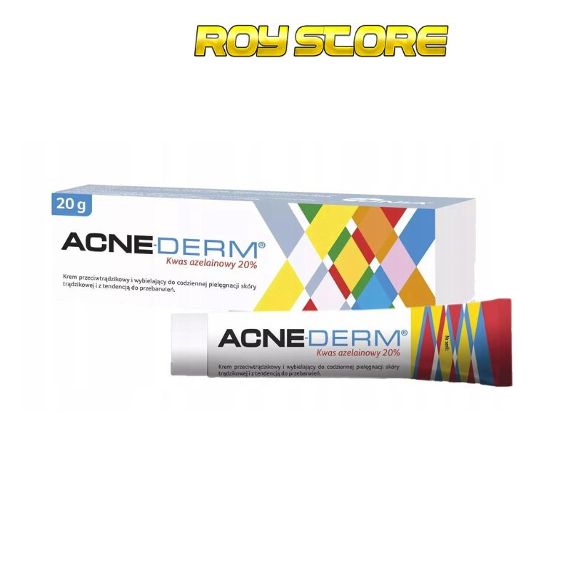 Kem giảm mụn làm trắng da Acne Derm 20% Axit Azelaic 20g
