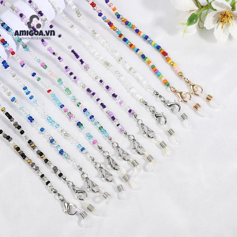 ✨✨Dây Đeo Mắt Kính Xỏ Hạt Gạo Nhiều Màu Chống Mất
