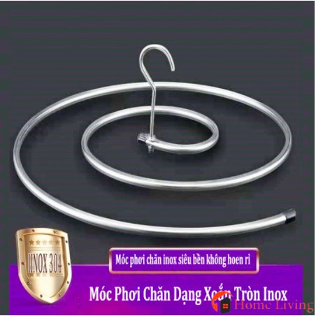 Móc Phơi Chăn Dạng Xoắn Tròn Inox 304 Tiện Lợi Tiết Kiệm Diện Tích Loại Dày Dặn cứng