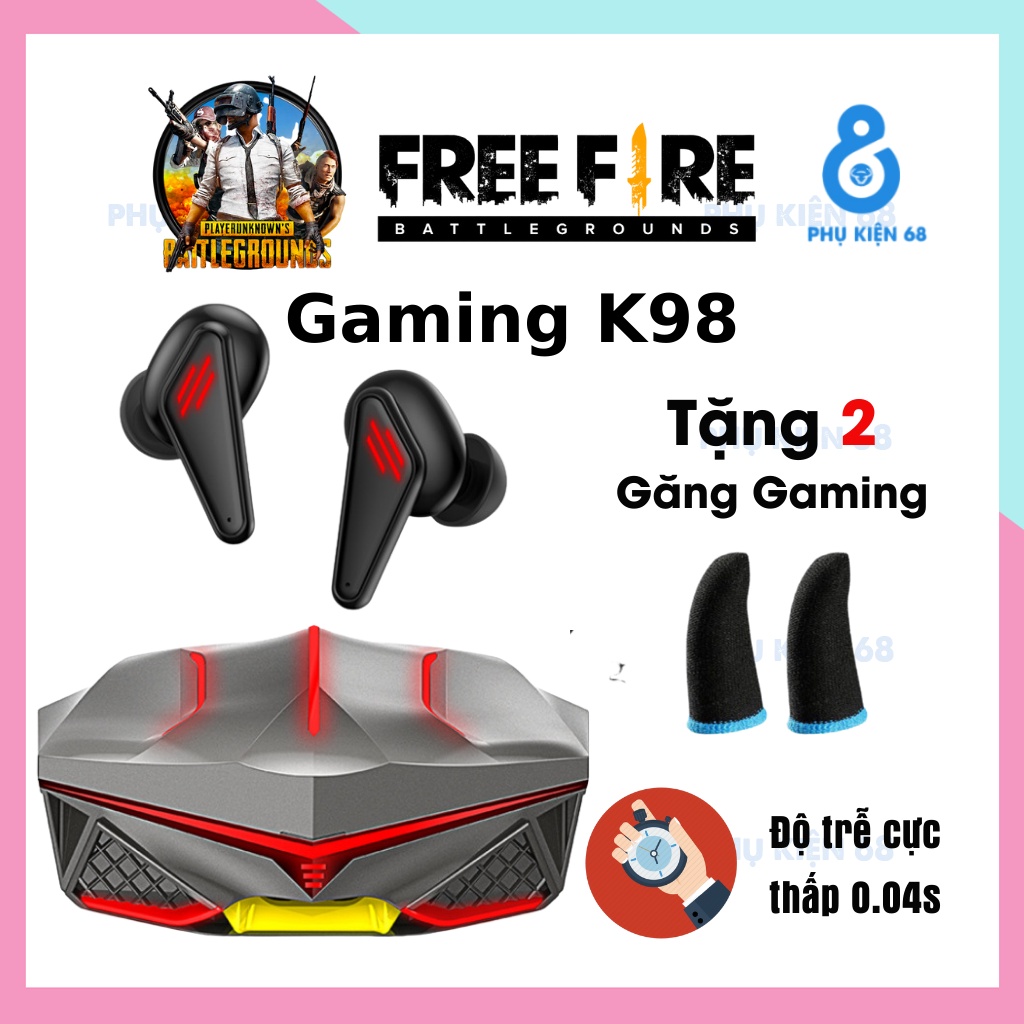Tai nghe chơi game không dây bluetooth K98 Tai nghe chơi game bluetooth in-ear chống ồn độ trễ thấp