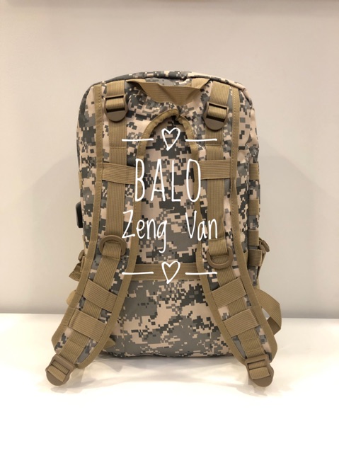 Balo phượt chiến thuật nguỵ trang rằn ri PUBG