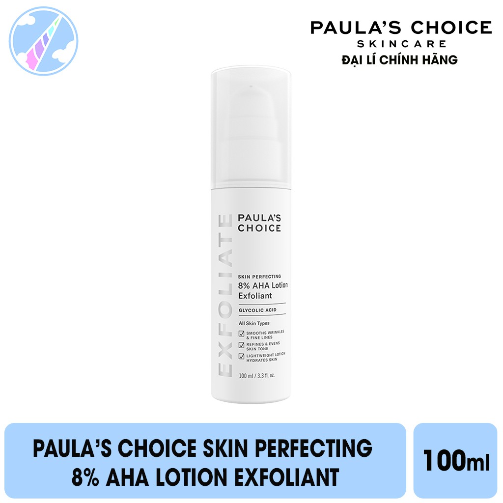 Kem Loại Bỏ Tế Bào Chết Làm Mềm Mịn Da Chứa 8% AHA Paula's Choice Skin Perfecting 8% AHA Lotion Exfoliant