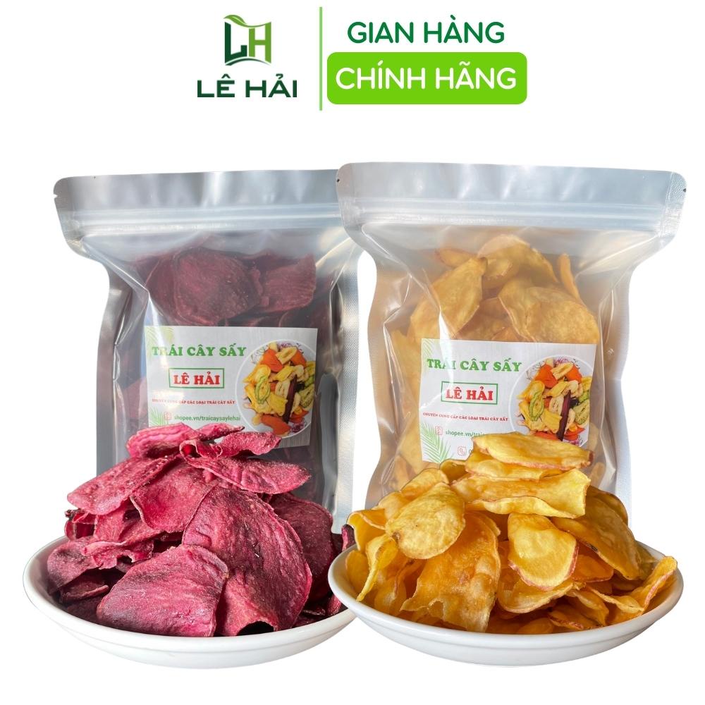 Hoa quả sấy khô thập cẩm, rau củ sấy giòn 500g Lê Hải đặc sản Đà Lạt