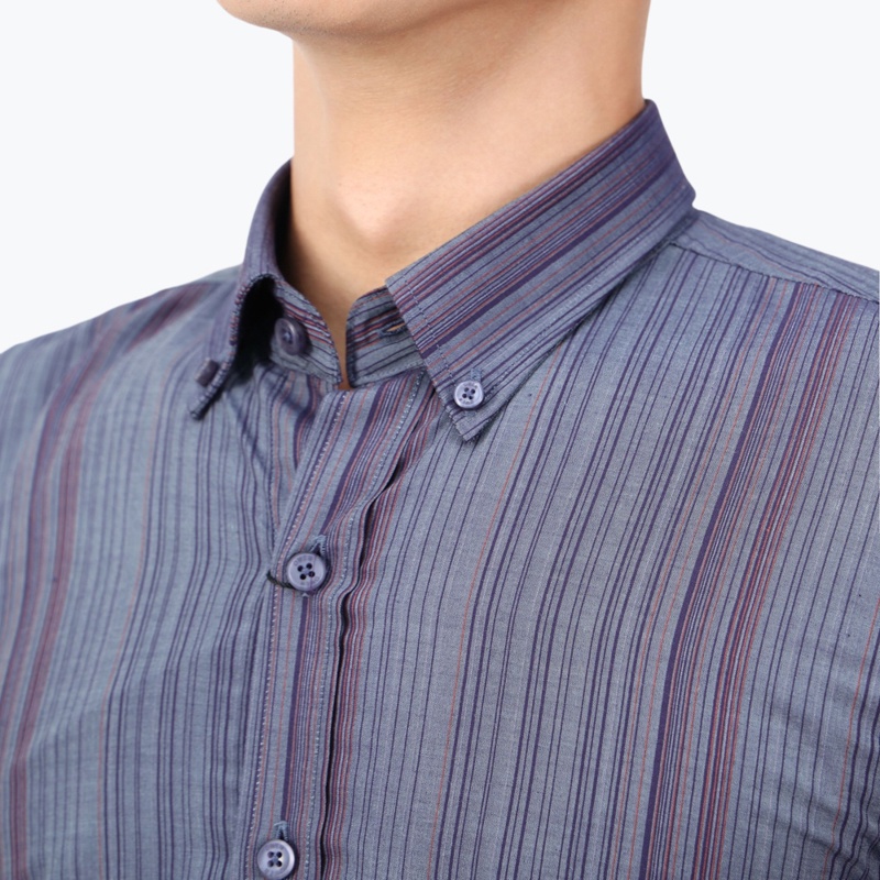 Áo sơ mi dài tay Nam Owen Bamboo Slim Fit Navy - AS220120D