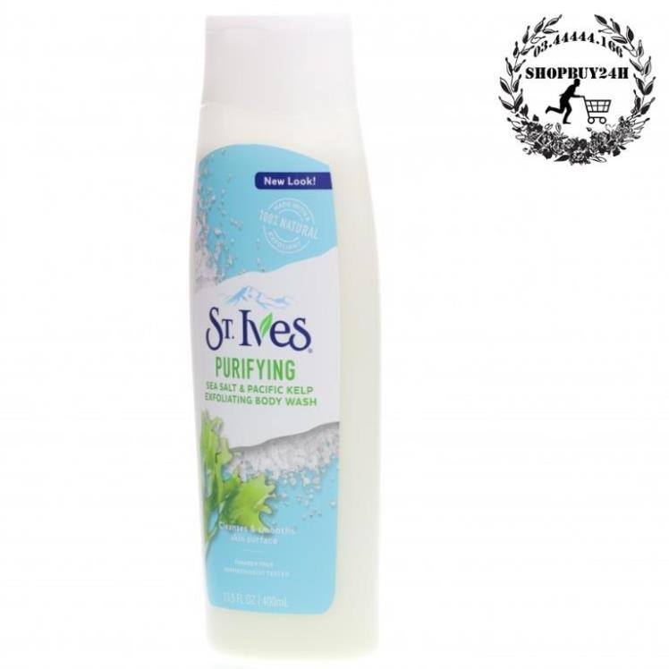 HCM -  Sữa Tắm Muối Biển St. Ives Purifying Sea Salt Body Wash 400ml