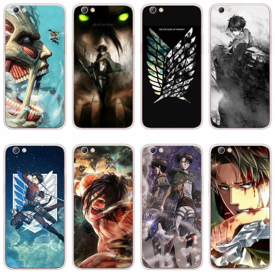 Ốp silicon Tpu Mềm In Hình Attack On Titan Cho Oppo Realme C1 / C2 / 2 Pro / A53 / 2015 / 2020 / R9S