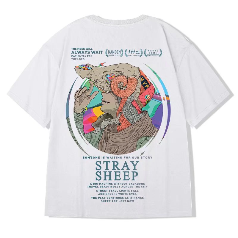 Áo Thun Tay Ngắn Dáng Rộng In Chữ Phong Cách Hip Hop Hàn Quốc Thời Trang Mùa Hè Cho Nam Giới [M-8XL]