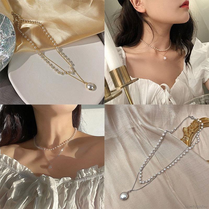 Dây Chuyền Hợp Kim Đính Ngọc Trai Nhân Tạo Xinh Xắn Cho Nữ