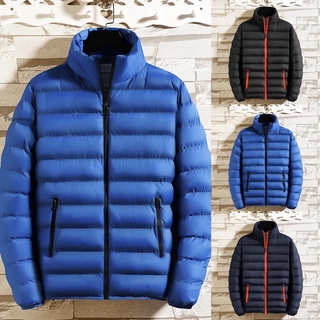 Men coat Top Winter Mens Warm Overcoat Bubble Padded Quilted Puffer Jacket Outwear Zip Up Down Coat Casual Zipper